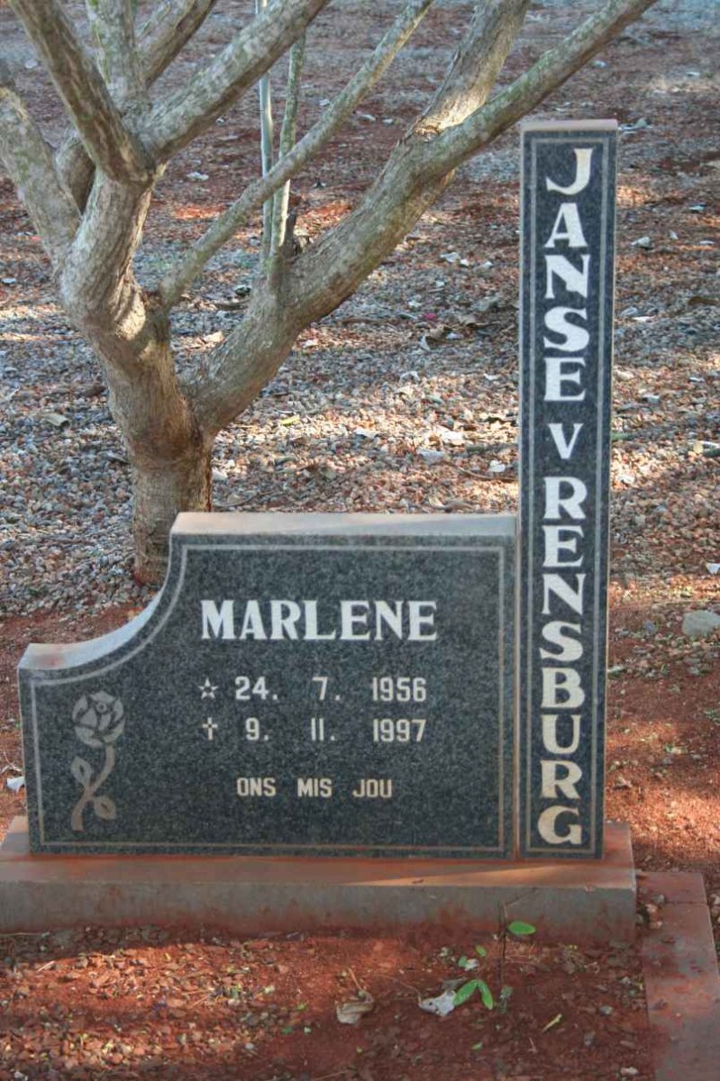 RENSBURG Marlene, Janse v. 1956-1997