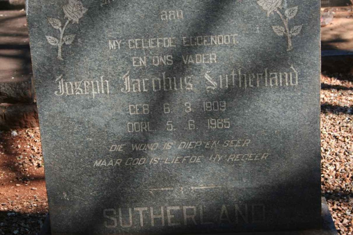 SUTHERLAND Joseph Jacobus 1909-1965