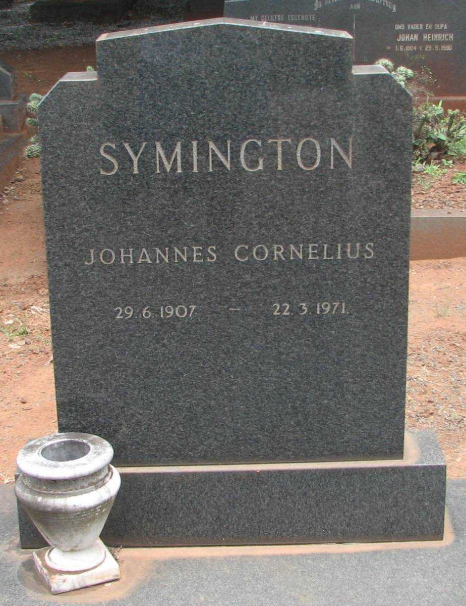 SYMINGTON Johannes Cornelius 1907-1971