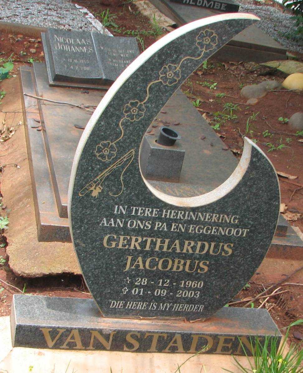 STADEN Gerthardus Jacobus, van 1960-2003