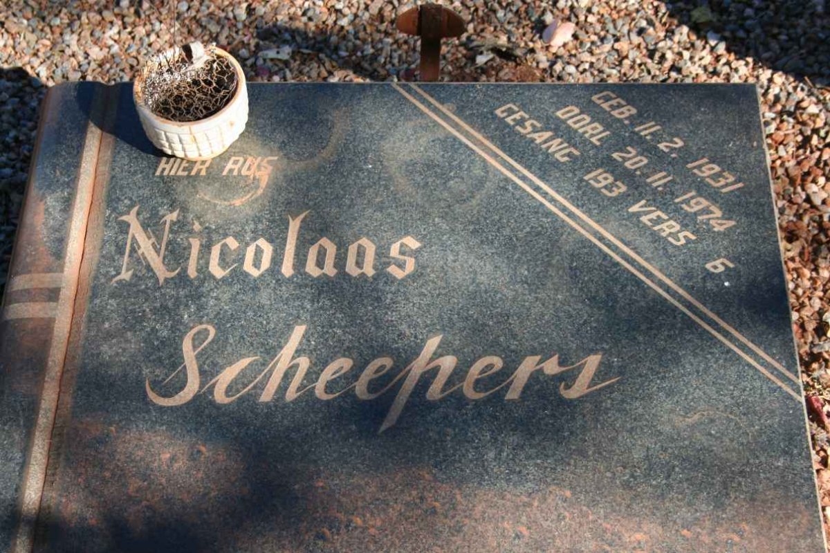 SCHEEPERS Nicolaas 1931-1974