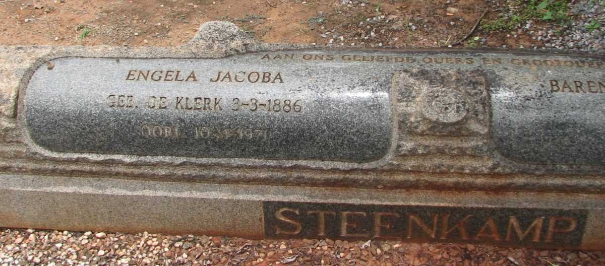 STEENKAMP Barend Willem Jacobus 1884-1953 &amp; Engela Jacoba DE KLERK 1886-1971