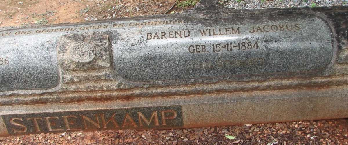 STEENKAMP Barend Willem Jacobus 1884-1953 &amp; Engela Jacoba DE KLERK 1886-1971