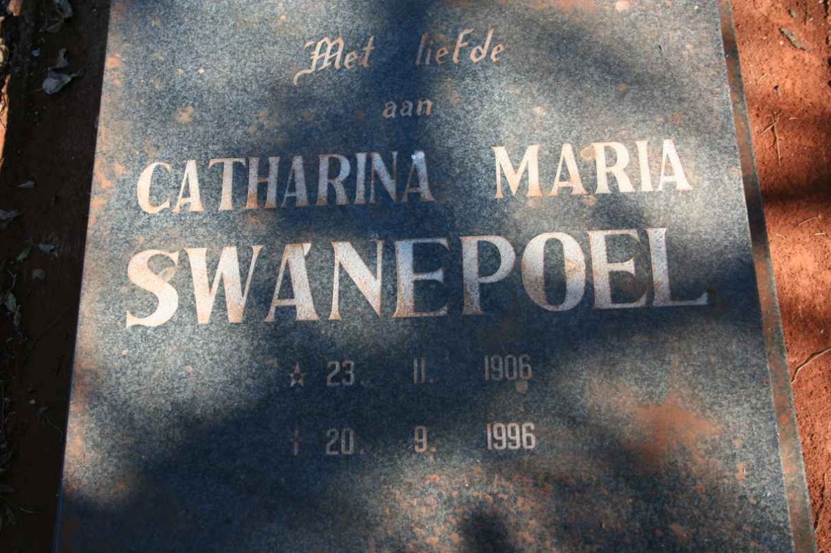 SWANEPOEL Catharina Maria 1906-1996
