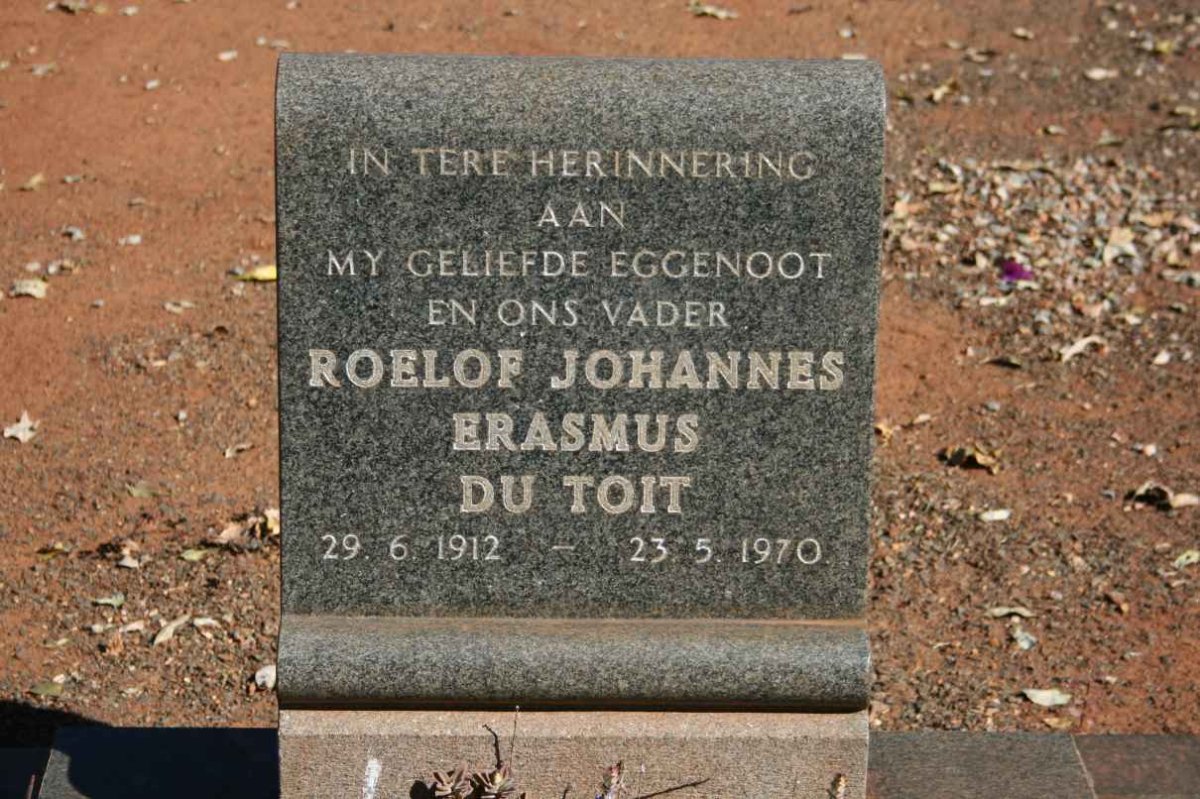 TOIT Roelof Johannes Erasmus, du 1912-1970