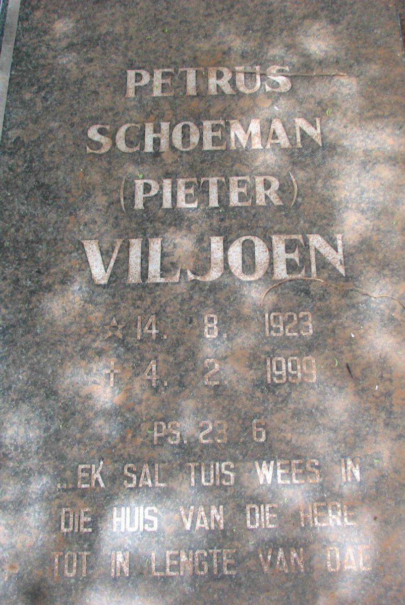 VILJOEN Petrus Schoeman 1923-1999