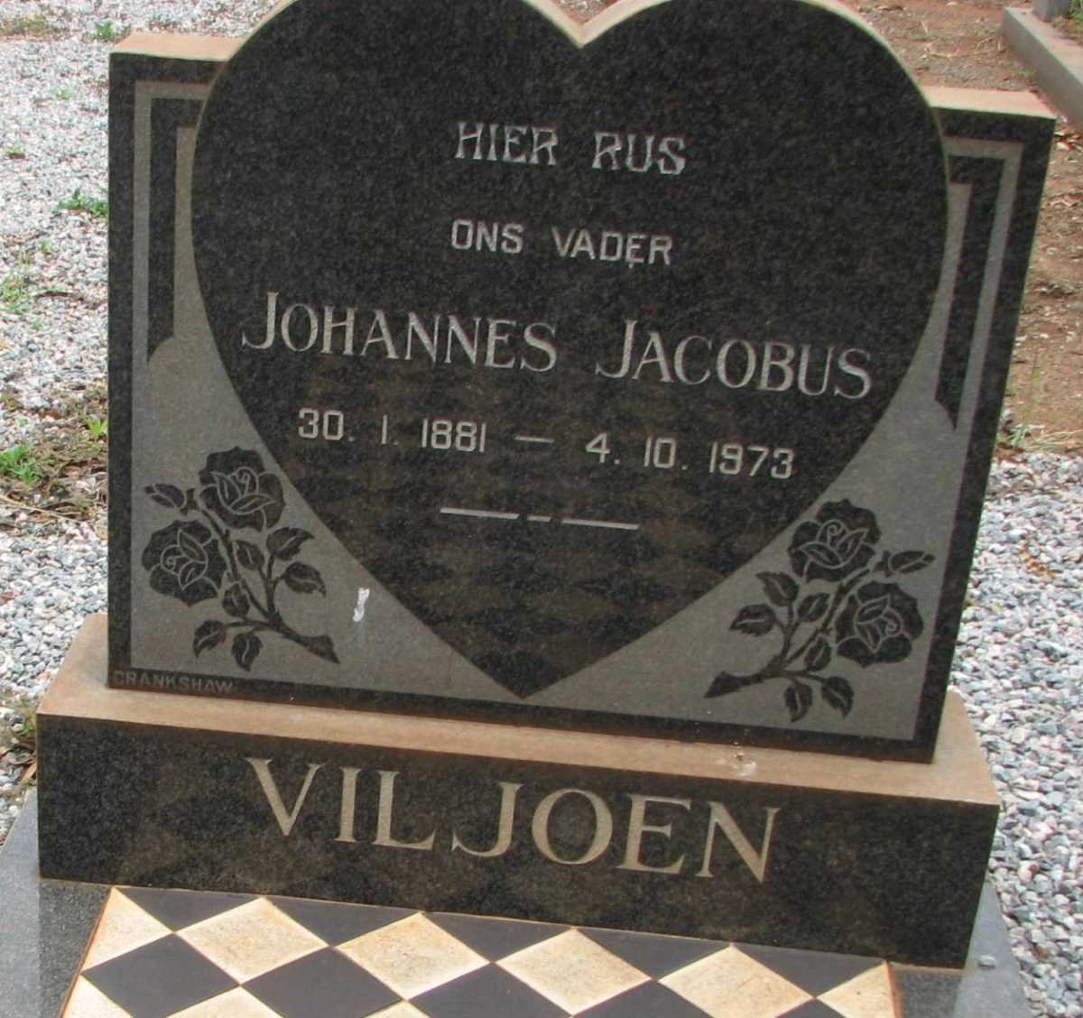 VILJOEN Johannes Jacobus 1881-1973