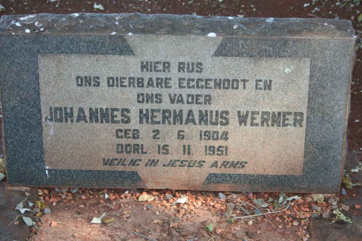 WERNER Johannes Hermanus 1904-1951