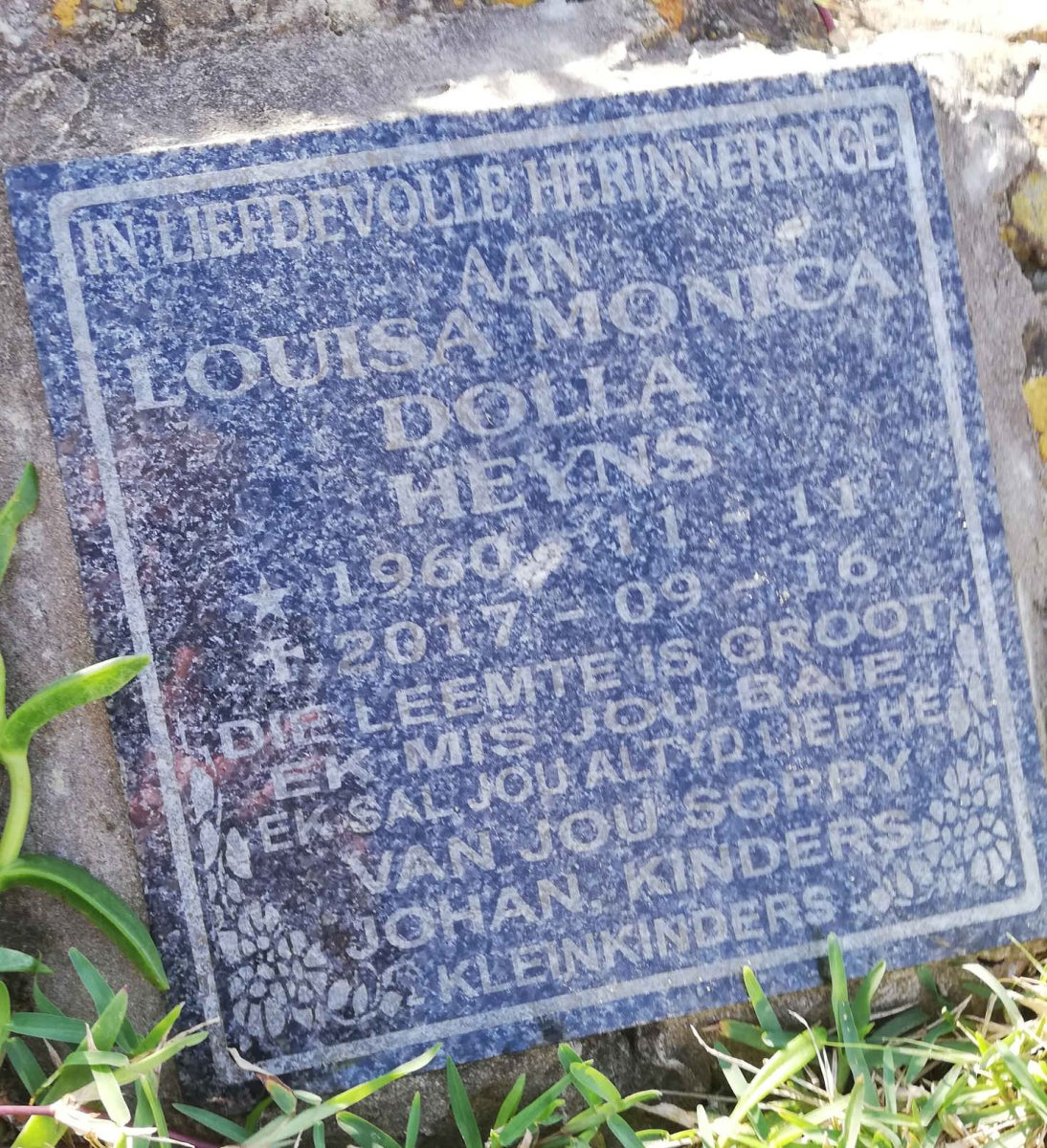 HEYNS Louisa Monica 1960-2017