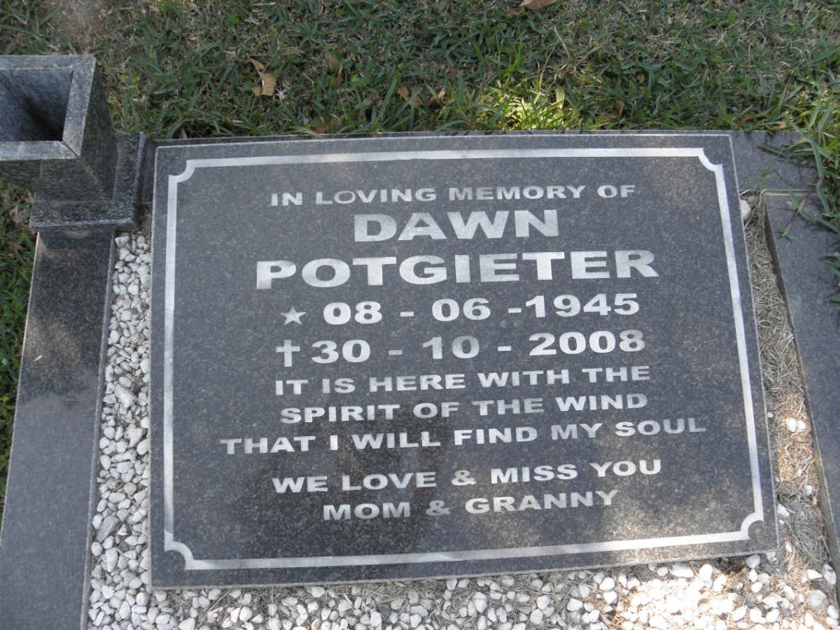POTGIETER Dawn 1945-2008