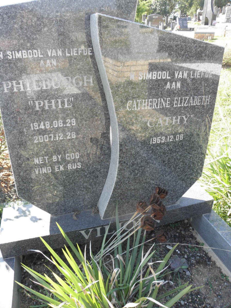 VILJOEN Philburgh 1948-2007 &amp; Catherine Elizabeth 1953-