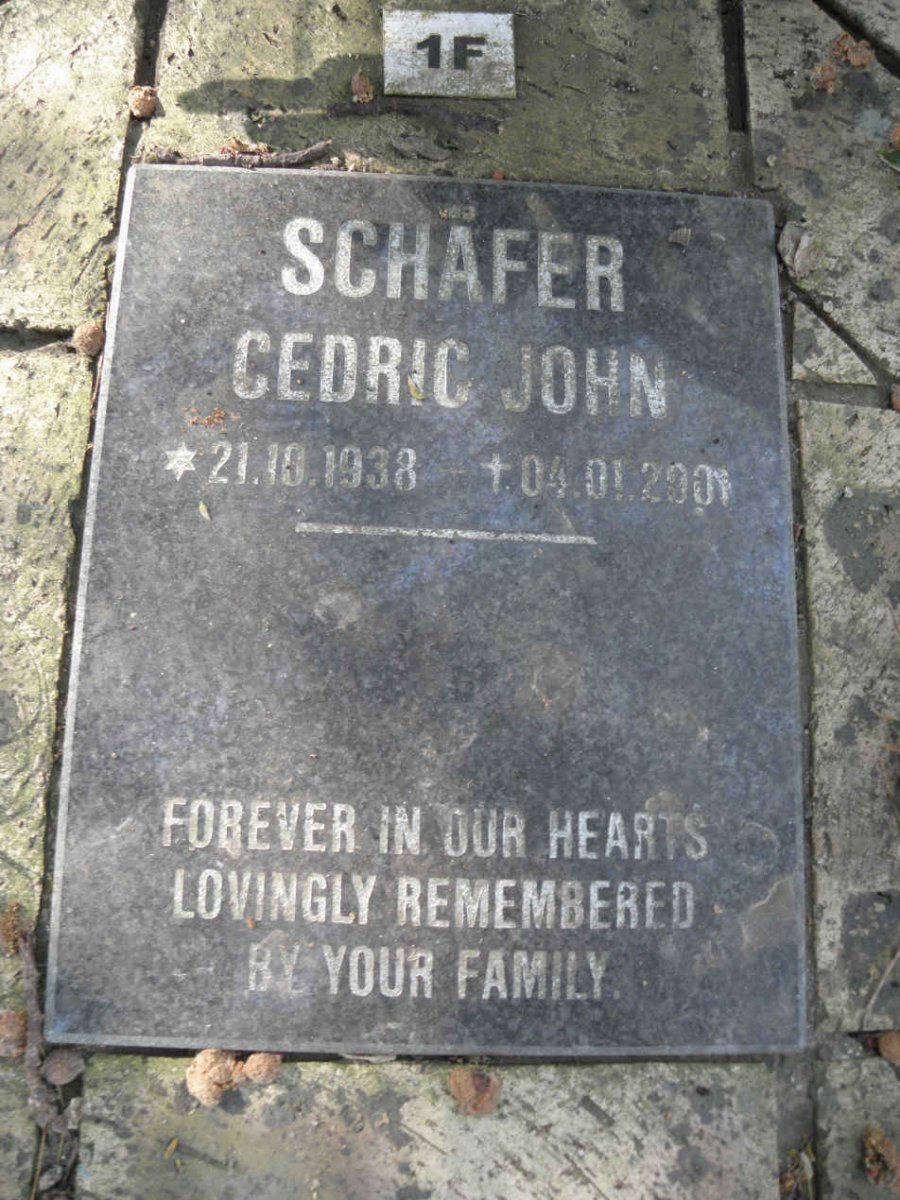 SCHAFER Cedric John 1938-2001