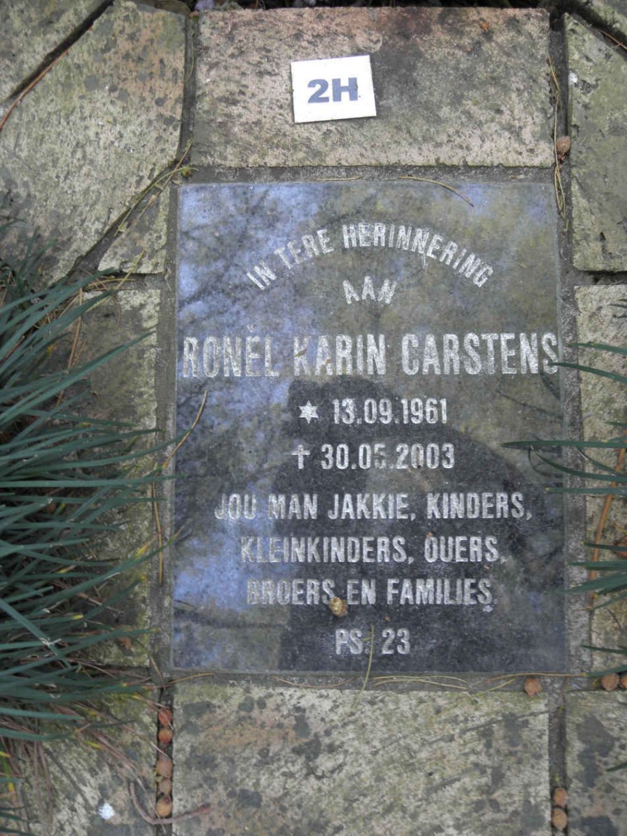 CARSTENS Ronel Karin 1961-2003