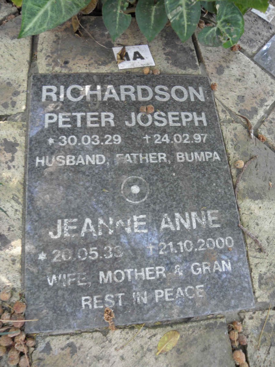 RICHARDSON Peter Joseph 1929-1997