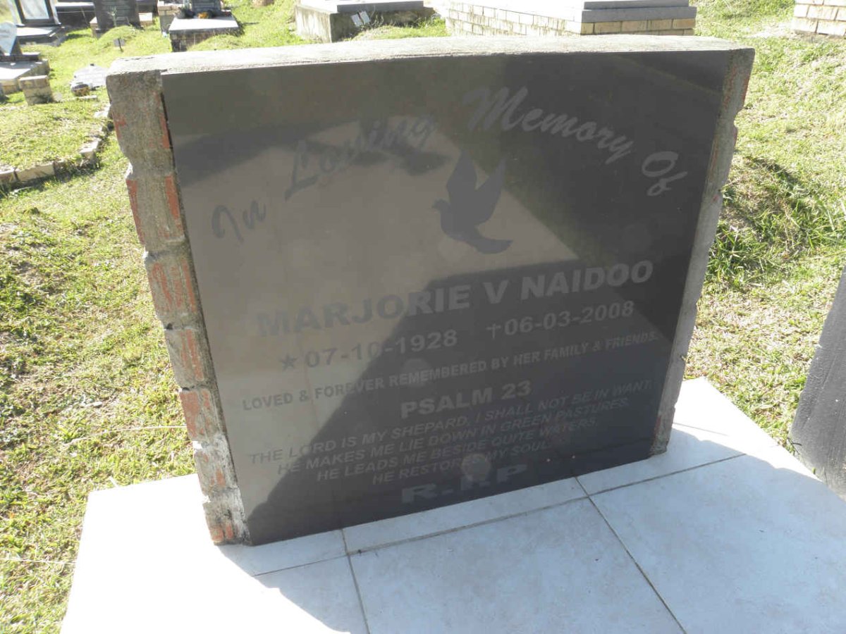 NAIDOO Marjorie V. 1928-2008