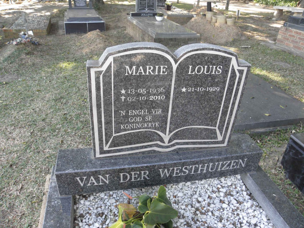 WESTHUIZEN Louis, van der 1929- &amp; Marie 1936-2010