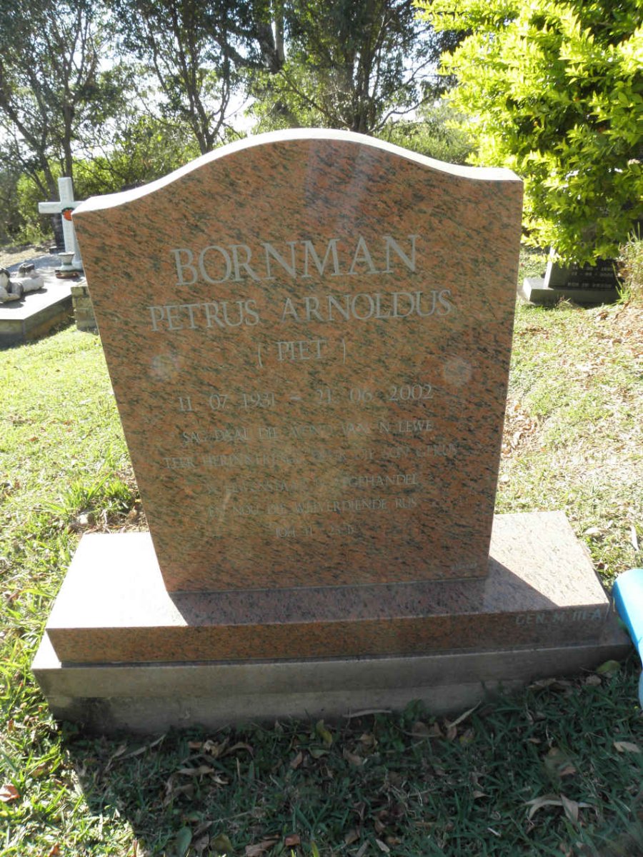 BORNMAN Petrus Arnoldus 1931-2002