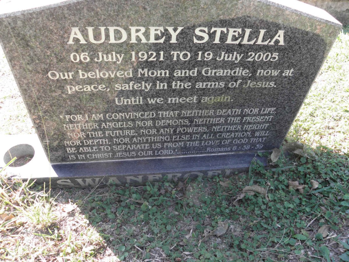 SWANEPOEL Audrey Stella 1921-2005