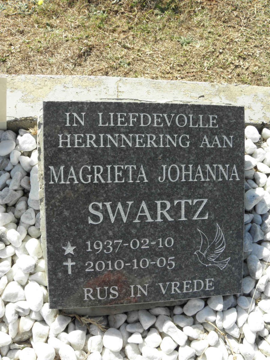 SWARTZ Magrieta Johanna 1937-2010