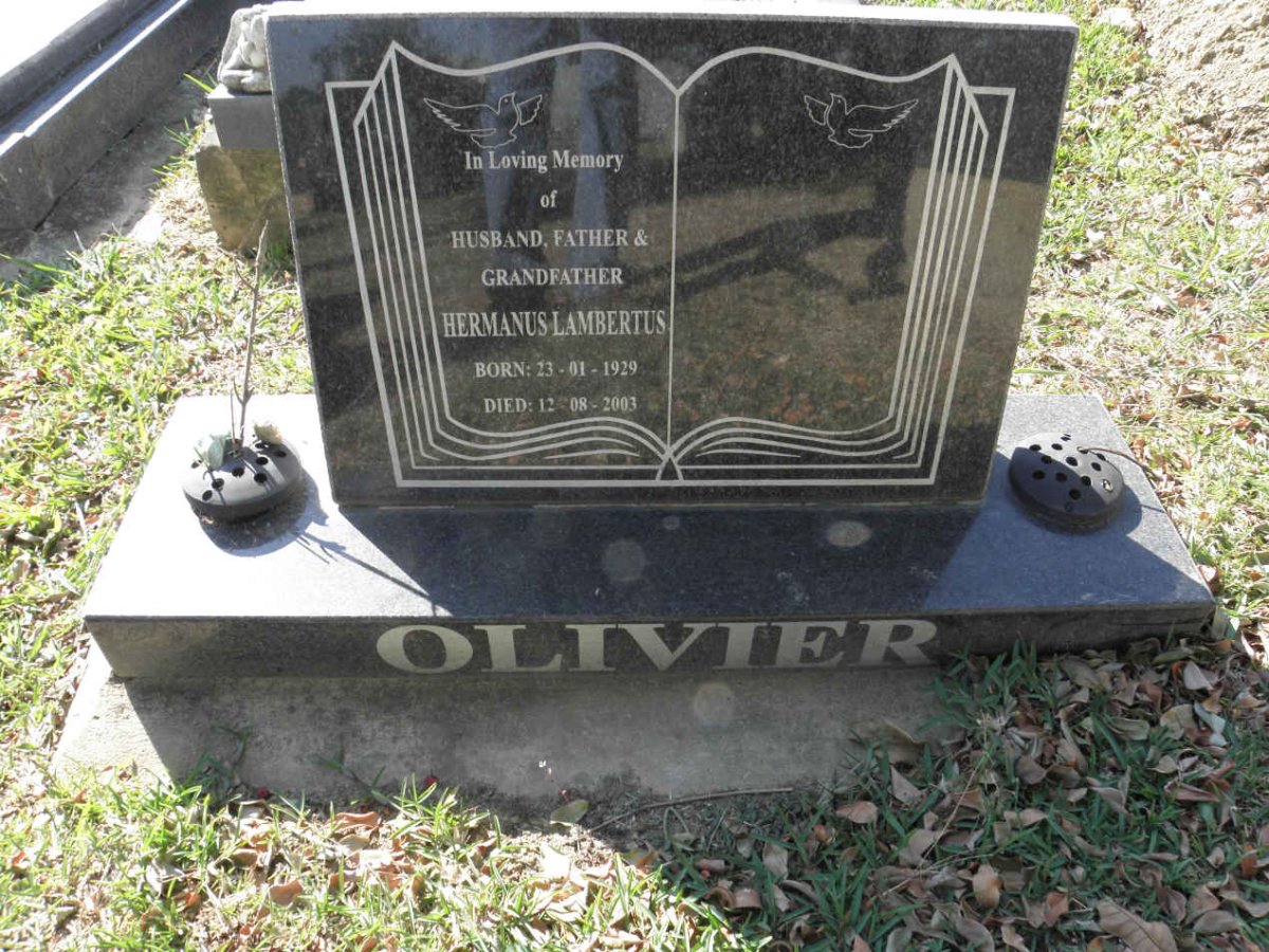 OLIVIER Hermanus Lambertus 1929-2003
