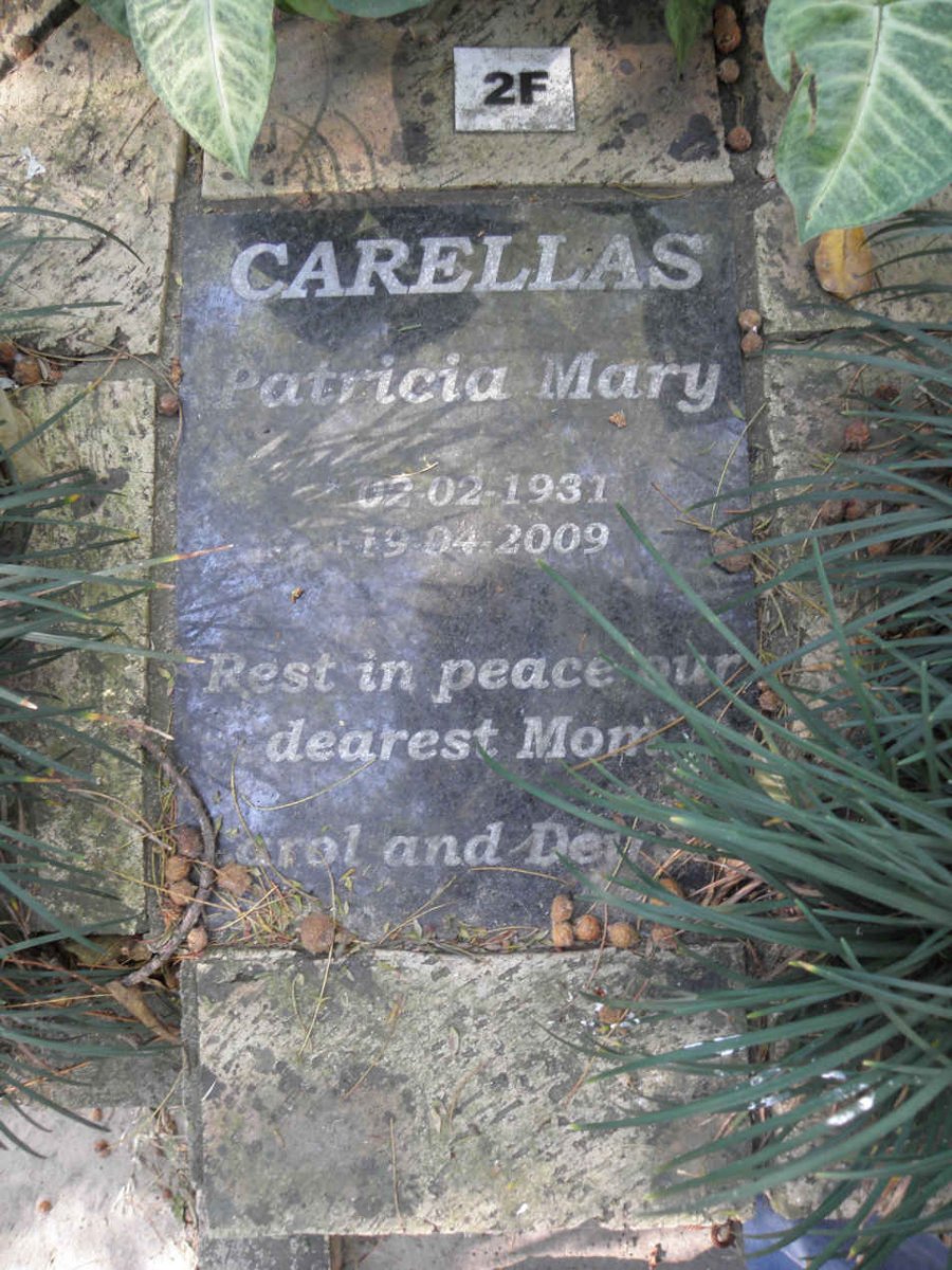 CARELLAS Patricia Mary 1931-2009