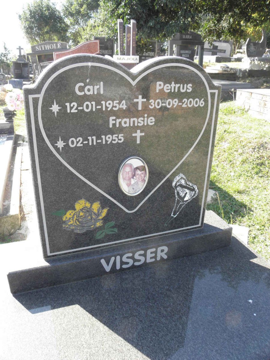 VISSER Carl Petrus 1954-2006 &amp; Fransie 1955-
