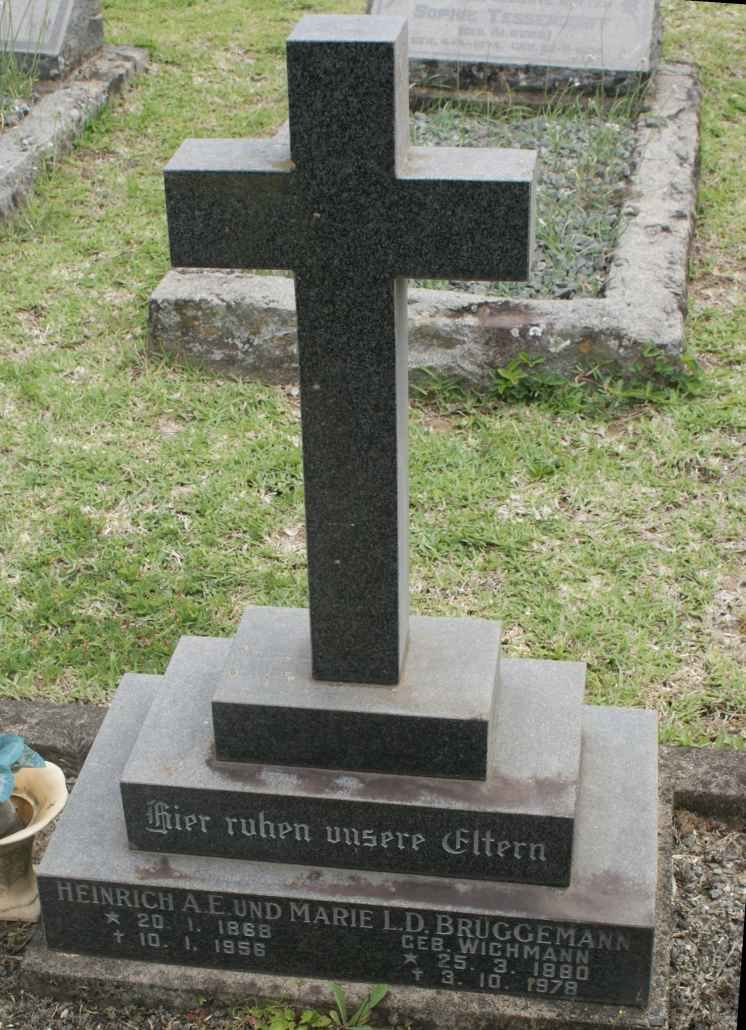 BRUGGEMANN Heinrich A.E. 1868-1956 &amp; Marie L.D. WICHMANN 1880-1978
