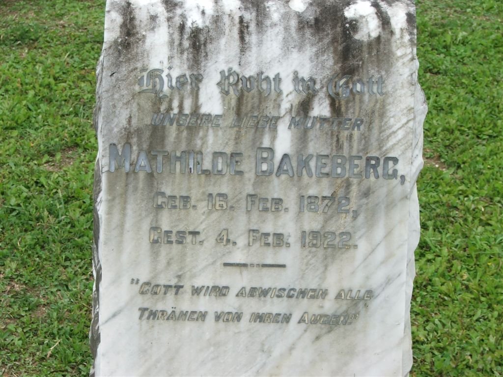 BAKEBERG Mathilde 1872-1922