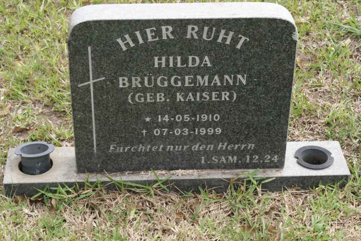 BRUGGEMANN Hilda nee KAISER 1910-1999