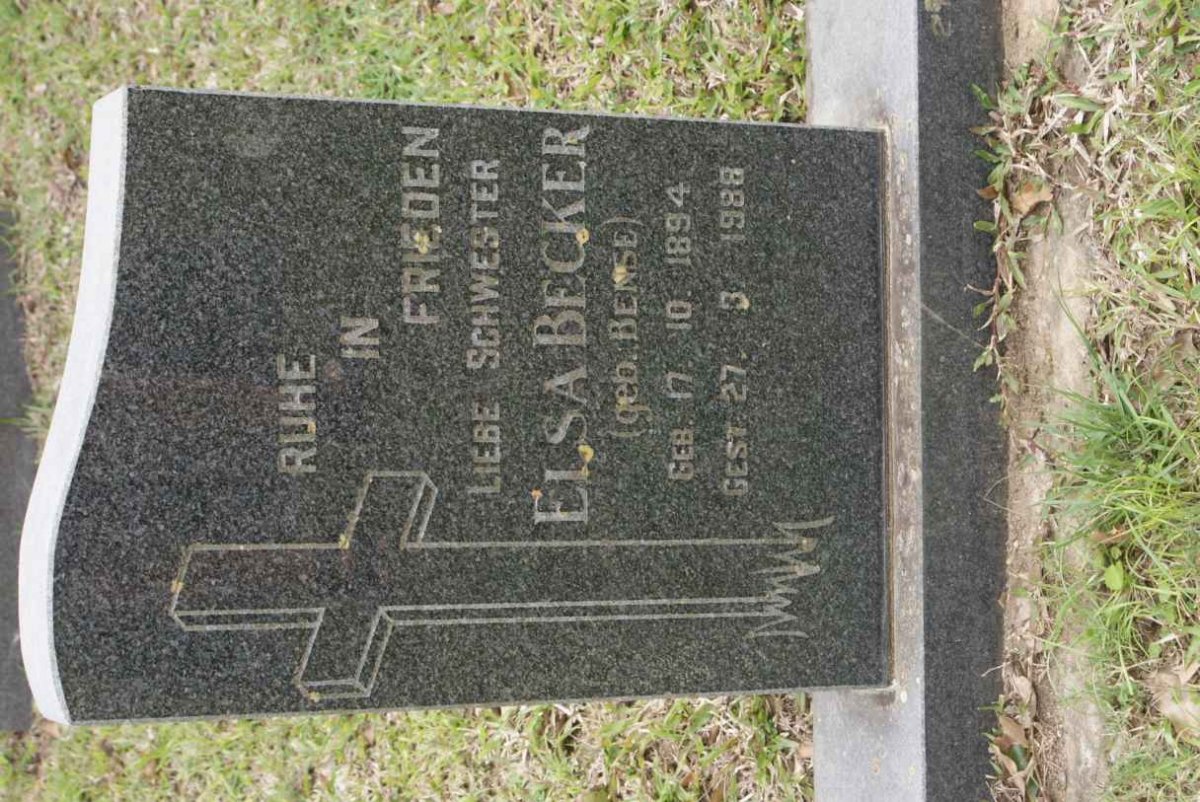 BECKER Elsa nee BENSE 1894-1988