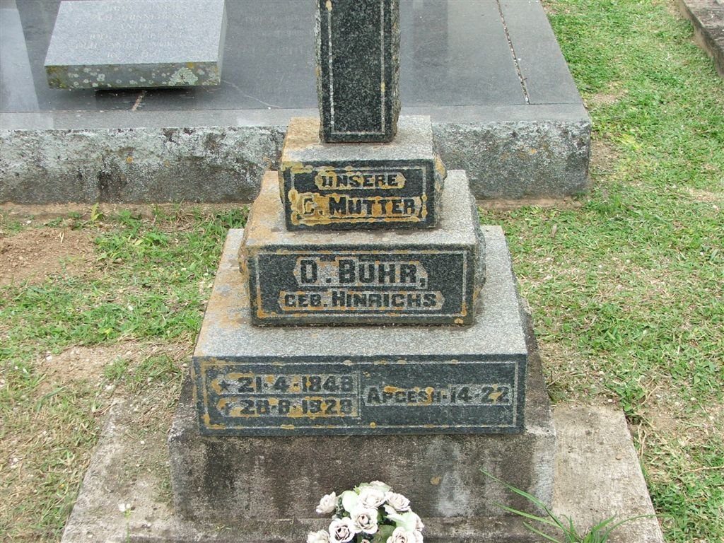 BUHR D. nee HINRICHS 1848-1928