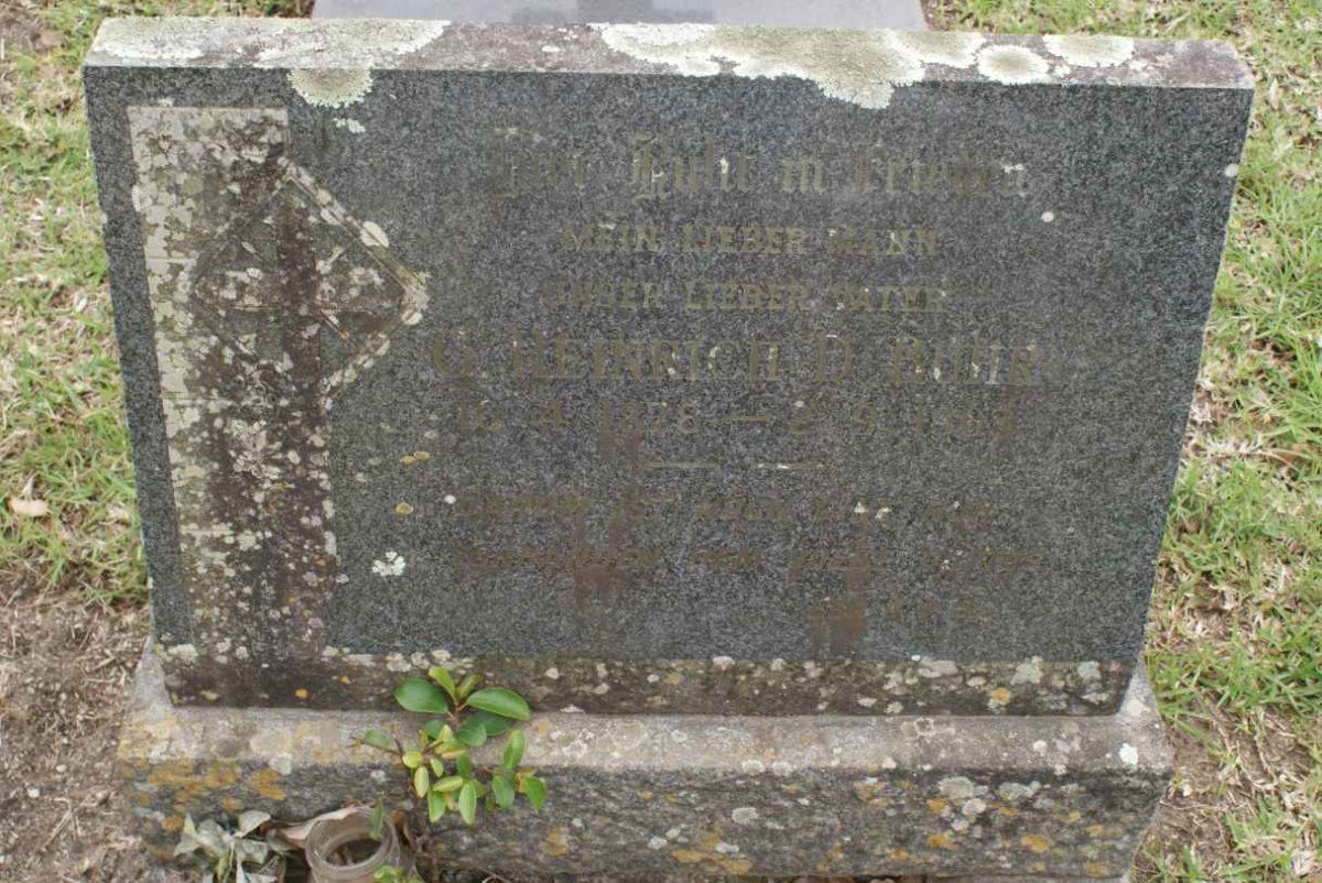 BUHR G. Heinrich D, 1878-19??