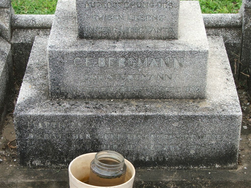 BERGMANN C.E. nee STUDTMANN 1848-1922