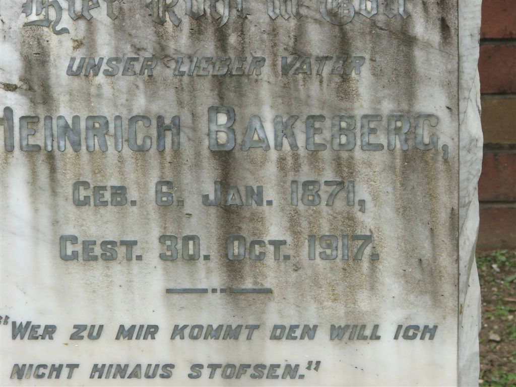 BAKEBERG Heinrich 1871-1917