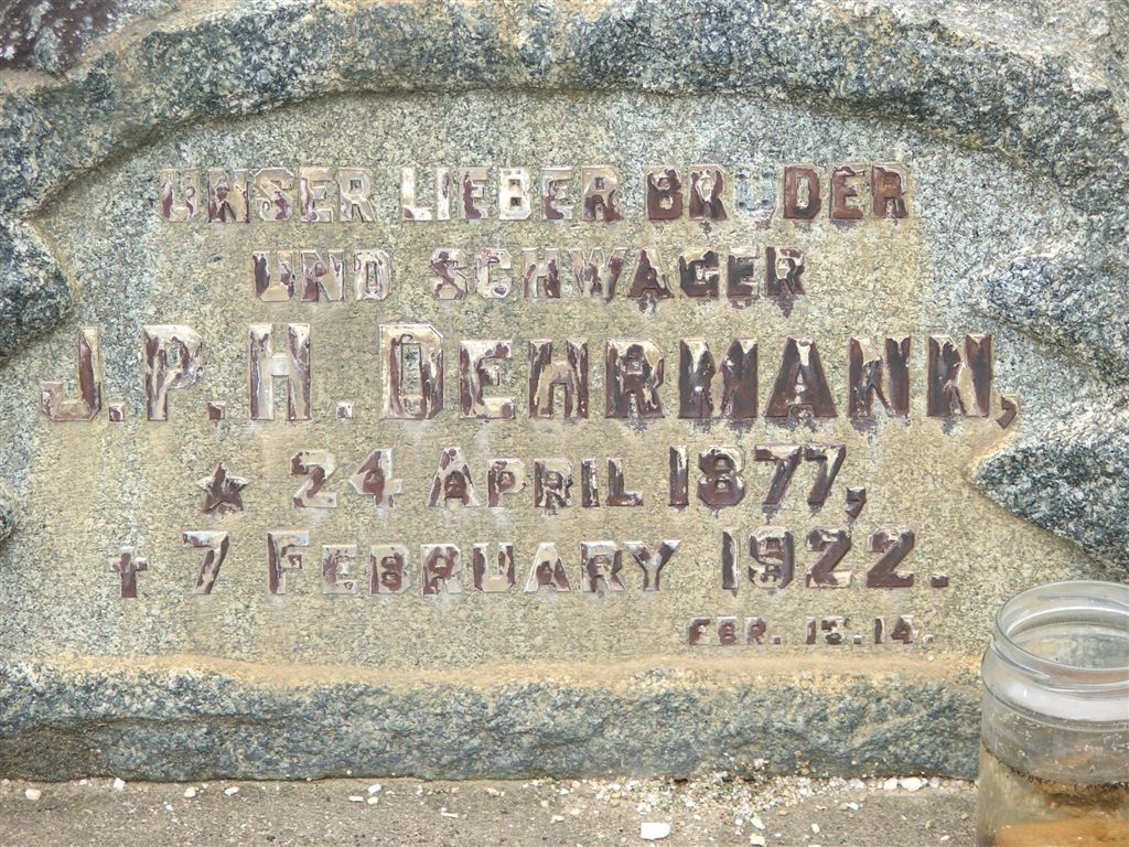 DEHRMANN J.P.H. 1877-1922
