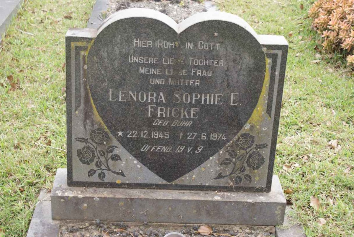 FRICKE Lenora Sophie E. 1945-1974