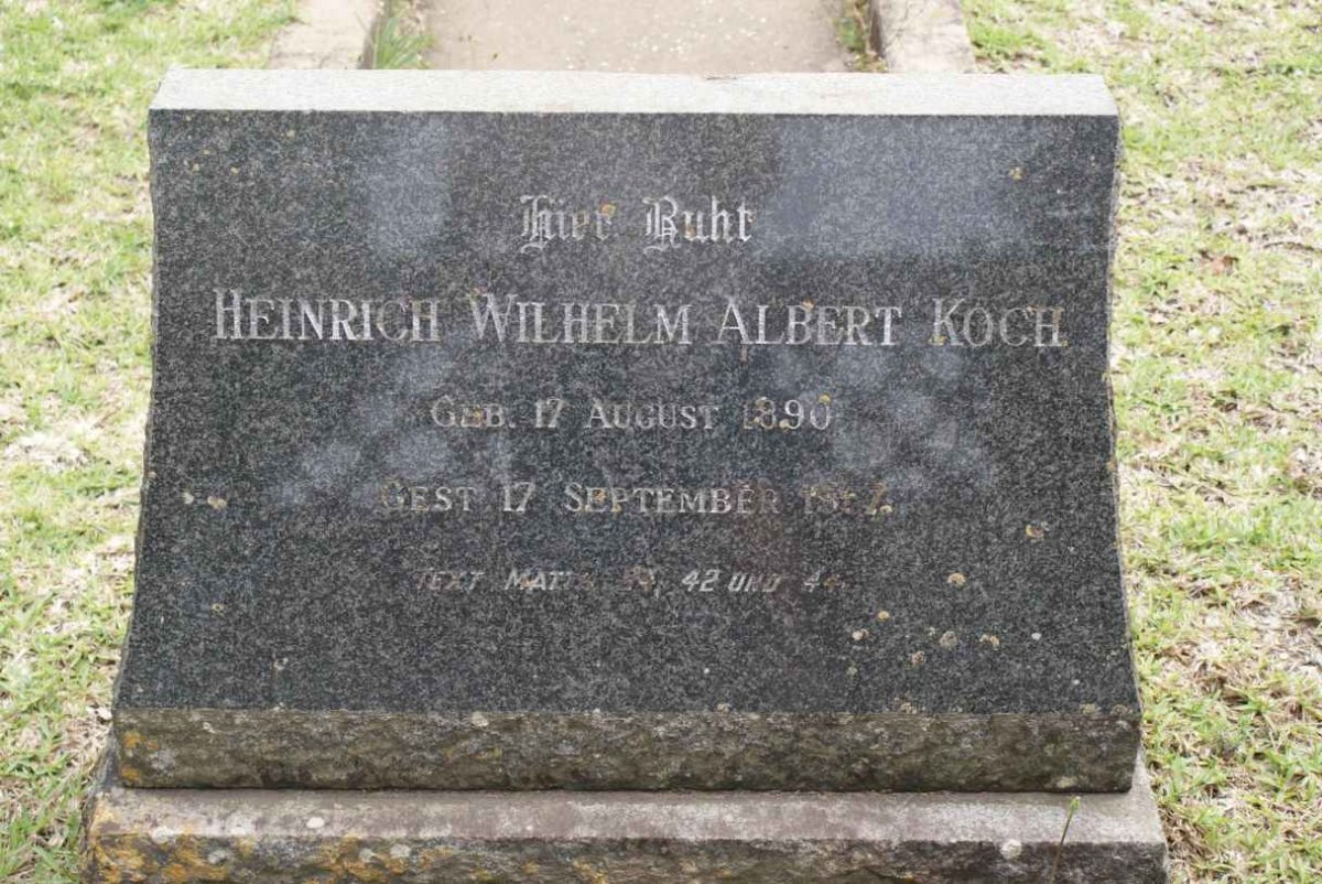 KOCH Heinrich Wilhelm Albert 1890- 1957