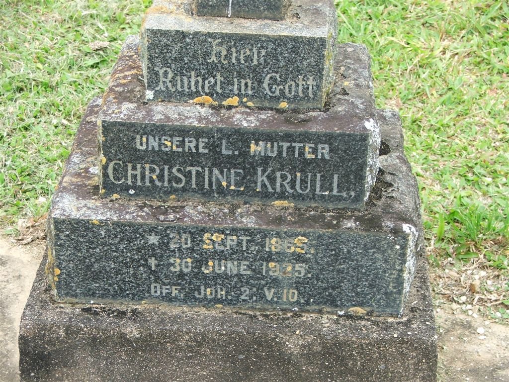 KRULL Christine 1865-1925