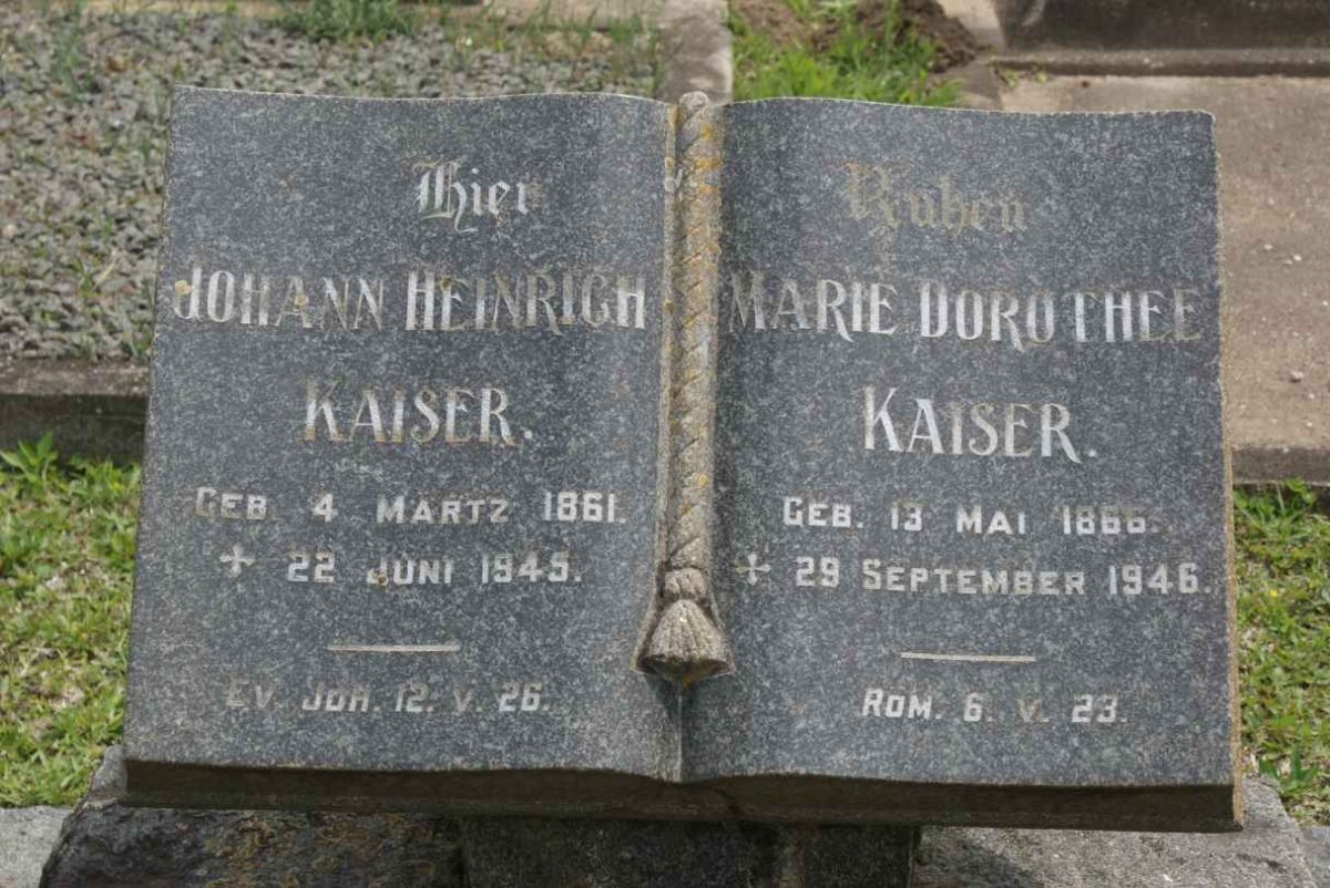 KAISER Johann Heinrich 1861-1945 &amp; Marie Dorothee 1866-1946