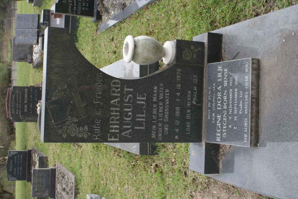 LILJE Ehrhard August 1918-1976 &amp; Regine Dora BENSE formerly STEGEN 1921-2001