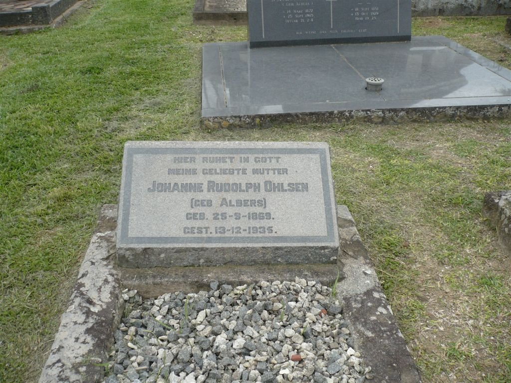 OHLSEN Johanne Rudolph nee ALBERS 1869-1935