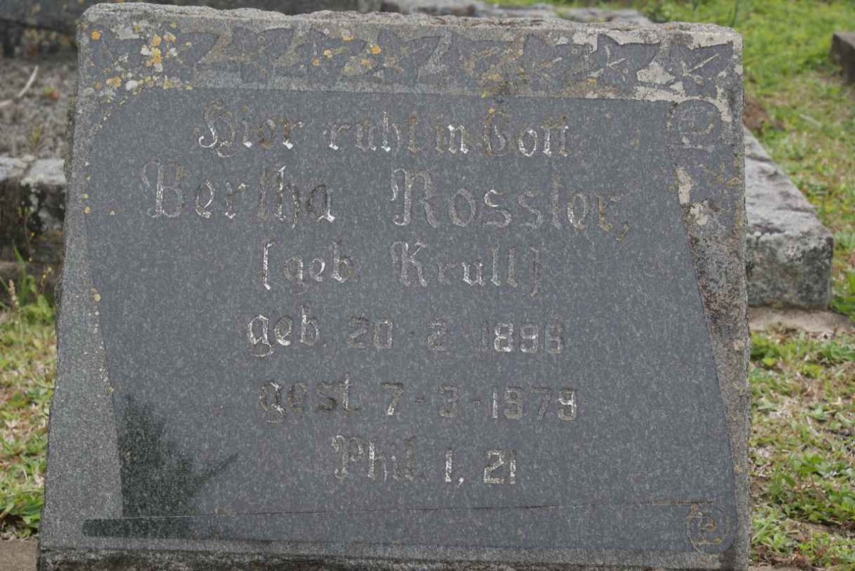 ROSSLER Bertha nee KRULL  1896-1979