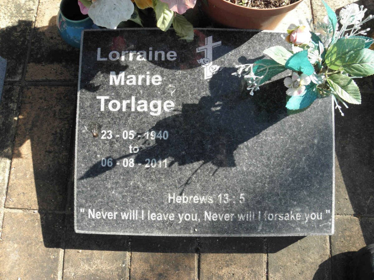 TORLAGE Lorraine Marie 1940-2011