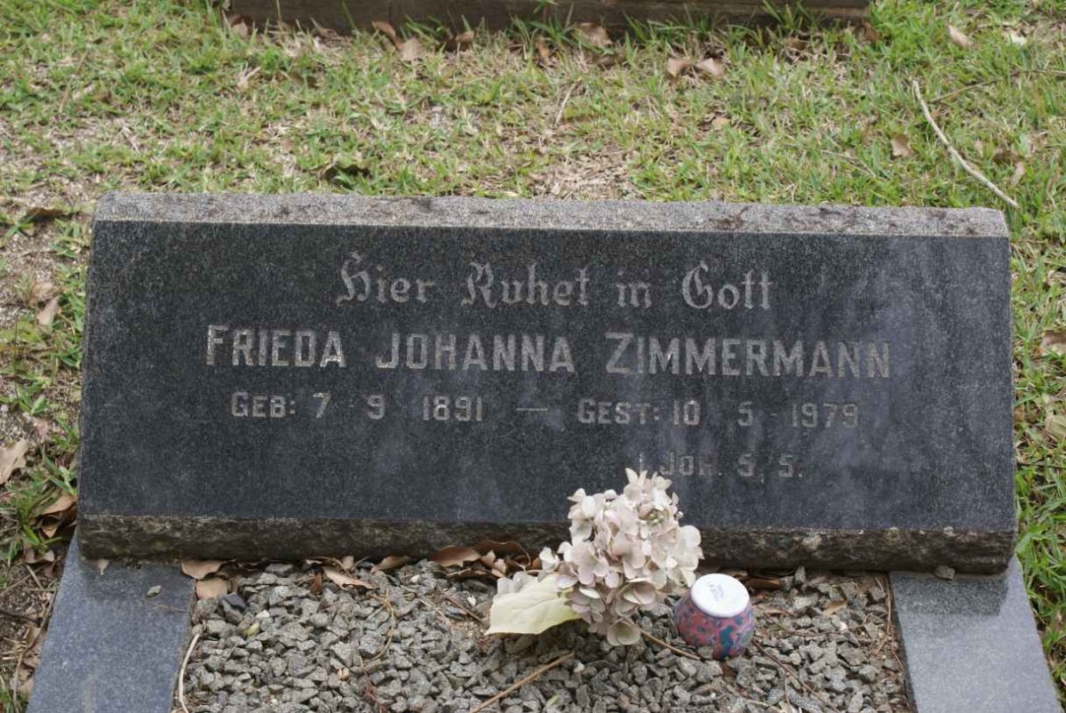 ZIMMERMANN Frieda Johanna 1891-1979