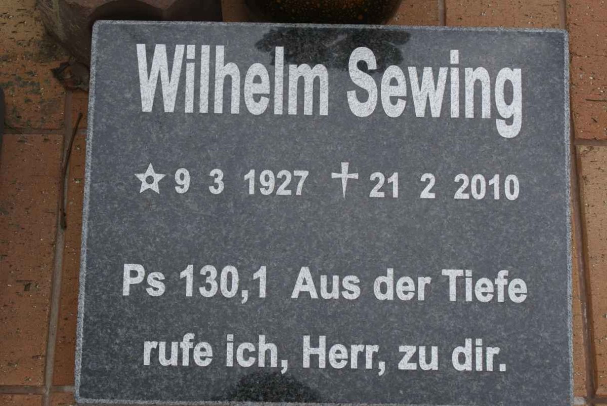 SEWING Wilhelm 1927-2010