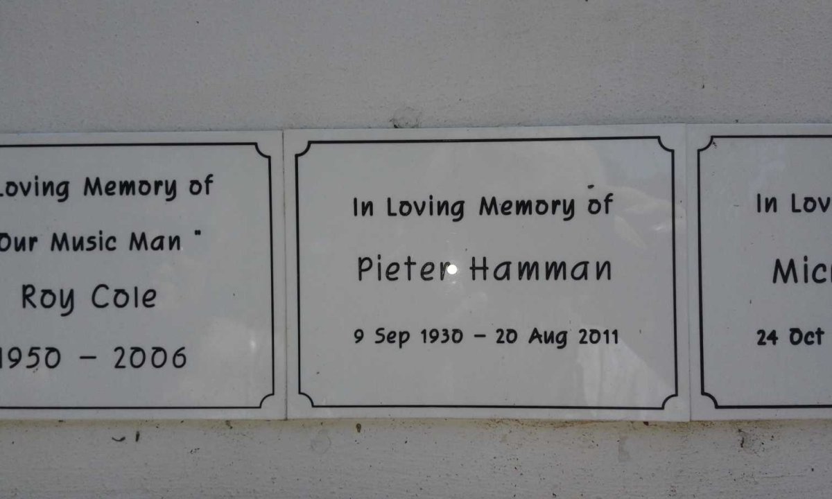 HAMMAN Pieter 1930-2011