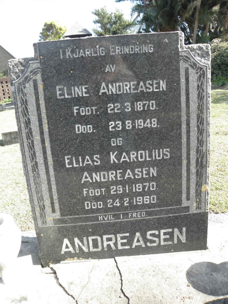 ANDREASEN Elias Karolius 1870-1960 &amp; Eline 1870-1948