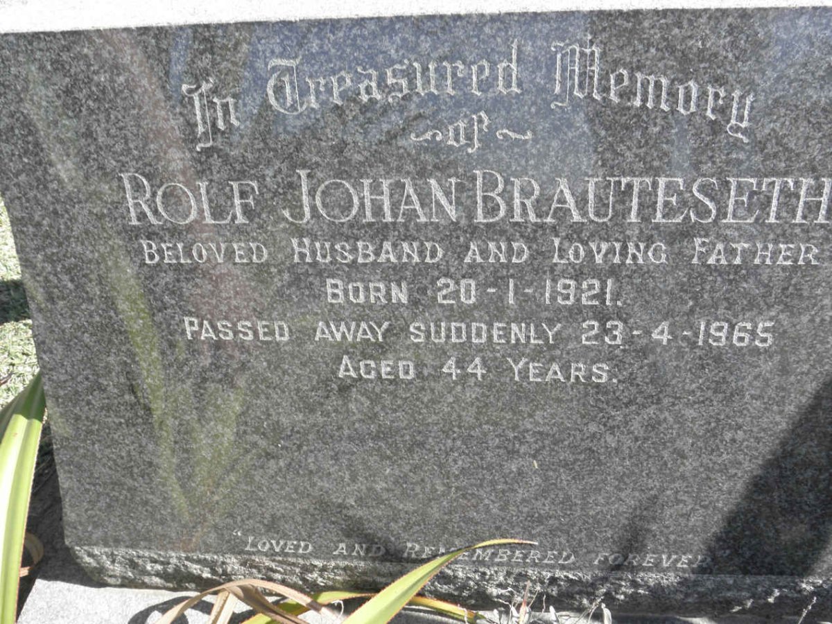 BRAUTESETH Rolf Johan 1921-1965