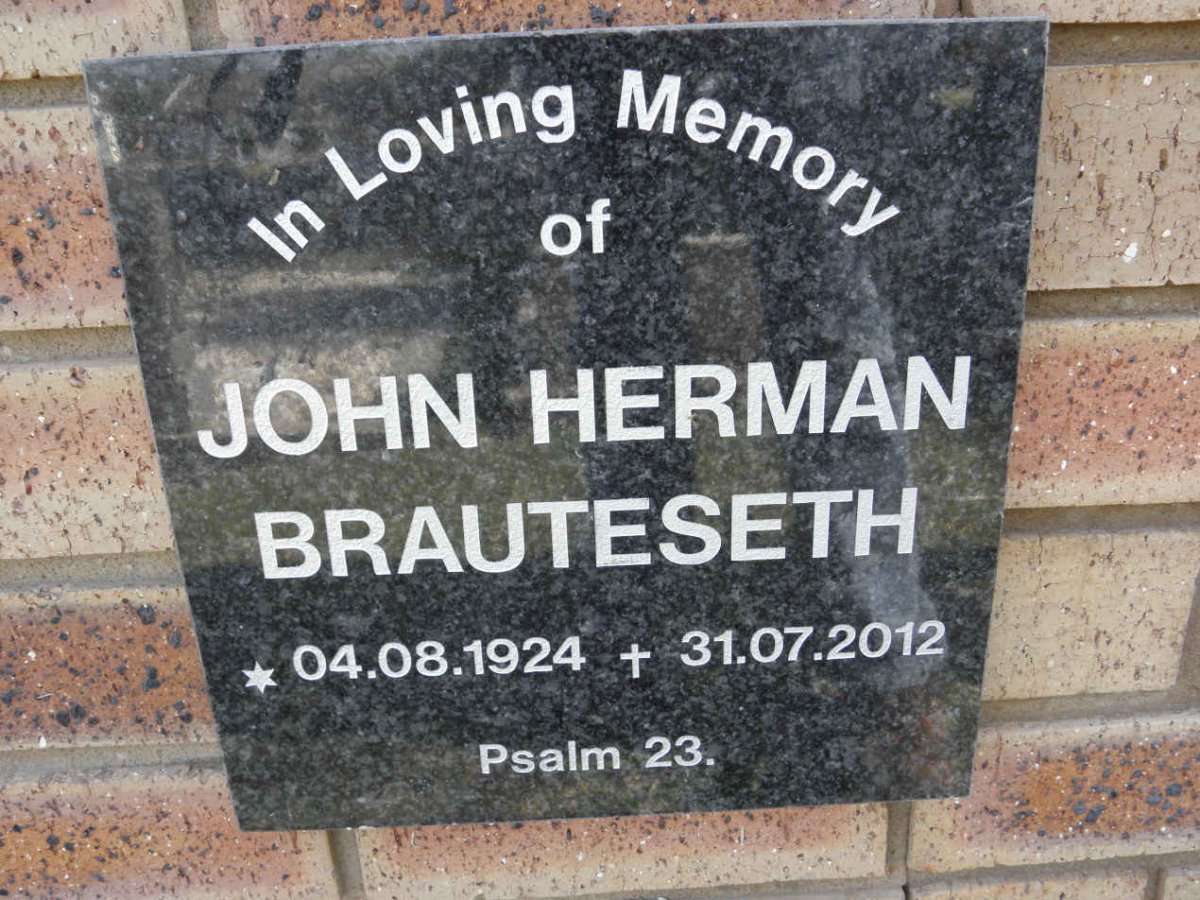 BRAUTESETH John Herman 1924-2012