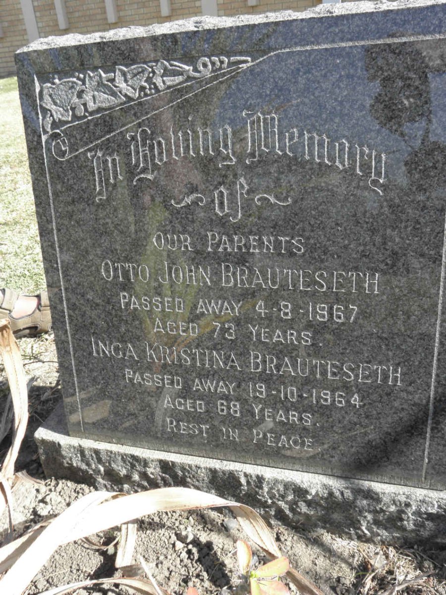 BRAUTESETH Otto John -1967 &amp; Inga Kristina -1964